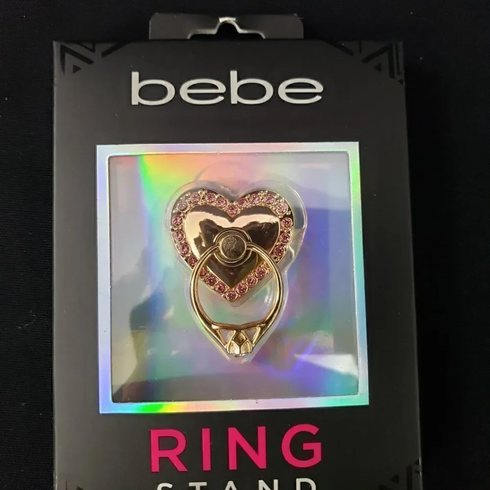 BEBE Ring Stand Cell Phone Heart